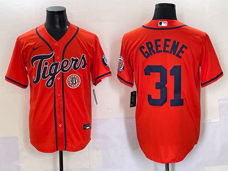 Men 2025 Detroit Tigers 31 Greene Orange Game Nike MLB Jersey style 7
